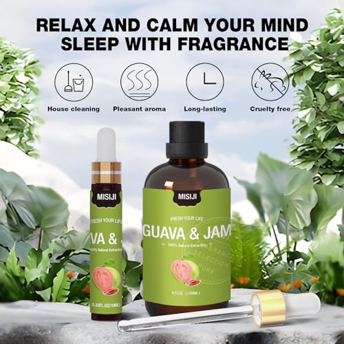 Essential Oils-MISIJI Guava & Jam Fragrance Essential Oils for Diffuser for Home 4FL.OZ Plus 0.33 MISIJI buy supplements canada