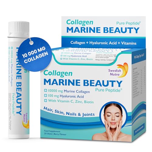 Swedish Nutra Marine Beauty Collagen | High Strength Type 1 & 3 Collagen to Rejuvenate Hair, Skin & Nails Swedish Nutra buy supplements canada