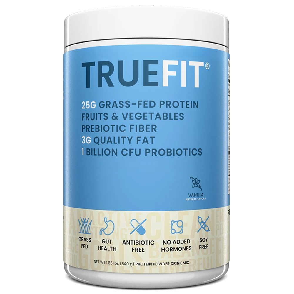 TrueFit High Fiber Protein Powder, Grass-Fed Whey Meal Replacement Shake with Prebiotics, Probiotics, & Organic Superfoods, Keto Friendly, Gluten Free RSP NUTRITION buy supplements canada