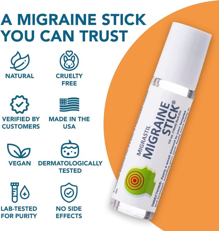 Basic Vigor Migrastil Migraine Stick Rollon - Fast Cooling Comfort for Your Head 3-Pack. Aromatherapy with Peppermint & Other Essential Oils. Metal Roller. Made in USA by Basic Vigor Basic Vigor buy supplements canada