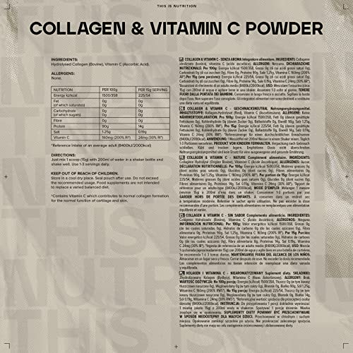 Bulk Collagen and Vitamin C Powder, 500 g, Packaging May Vary Bulk buy supplements canada