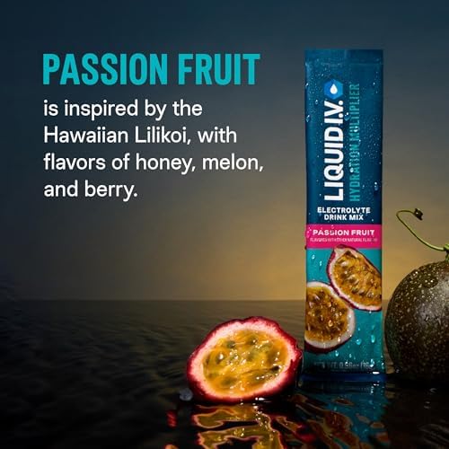 Liquid I.V.® Hydration Multiplier - Passion Fruit | Electrolyte Powder Drink Mix | 1 Pack (16 Servings) Liquid I.V. buy supplements canada