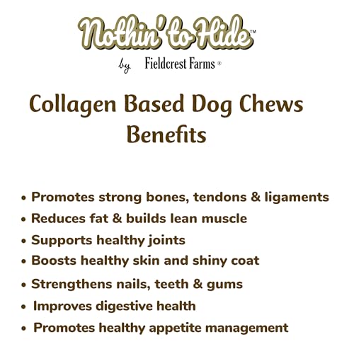 Fieldcrest Farms Nothin’ to Hide Collagen & Bully Small Rolls, 5 Inch, Beef Bully Flavor, Highly Digestible Chews That Support Skin, Coat, Joints & Muscles, for Moderate Chewers Under 25 Lbs, 2 Pack Fieldcrest Farms buy supplements canada