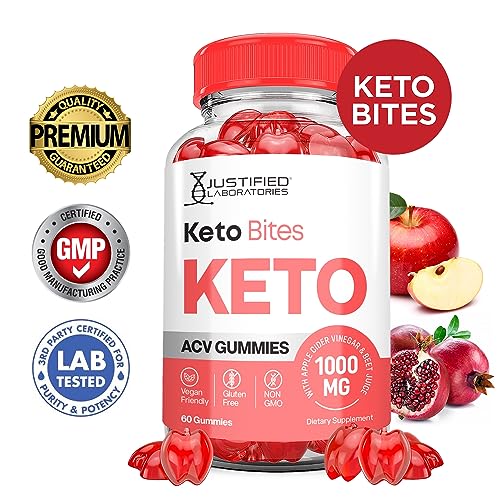 Justified Laboratories Keto Bites Keto ACV Gummies 1000MG Vegan Non GMO with Pomegranate Justified Laboratories buy supplements canada