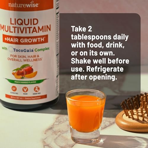 NatureWise Liquid Multivitamin Hair Growth for Women & Men + Tocogaia® for Hair Growth & Skin Elasticity Support + Biotin, Vitamin D, E, B NatureWise buy supplements canada