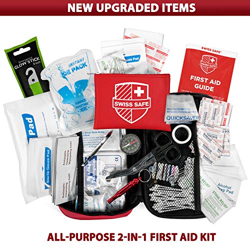 Swiss Safe 2-in-1 First Aid Kit (120 Piece) + Bonus 32-Piece Mini Kit Swiss Safe buy supplements canada