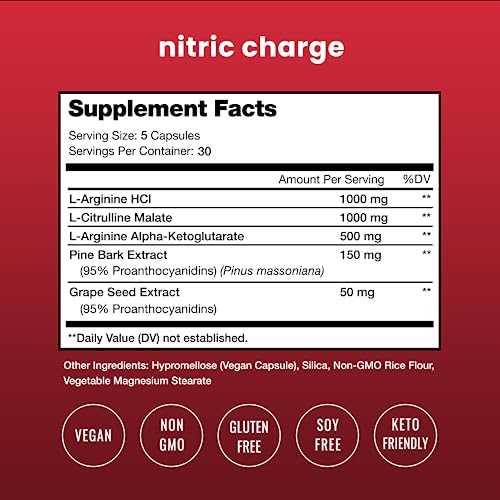 Nitric Oxide Supplement | L-Arginine, L Citrulline Malate, AAKG, Pine Bark, Grape Seed NutraChamps buy supplements canada