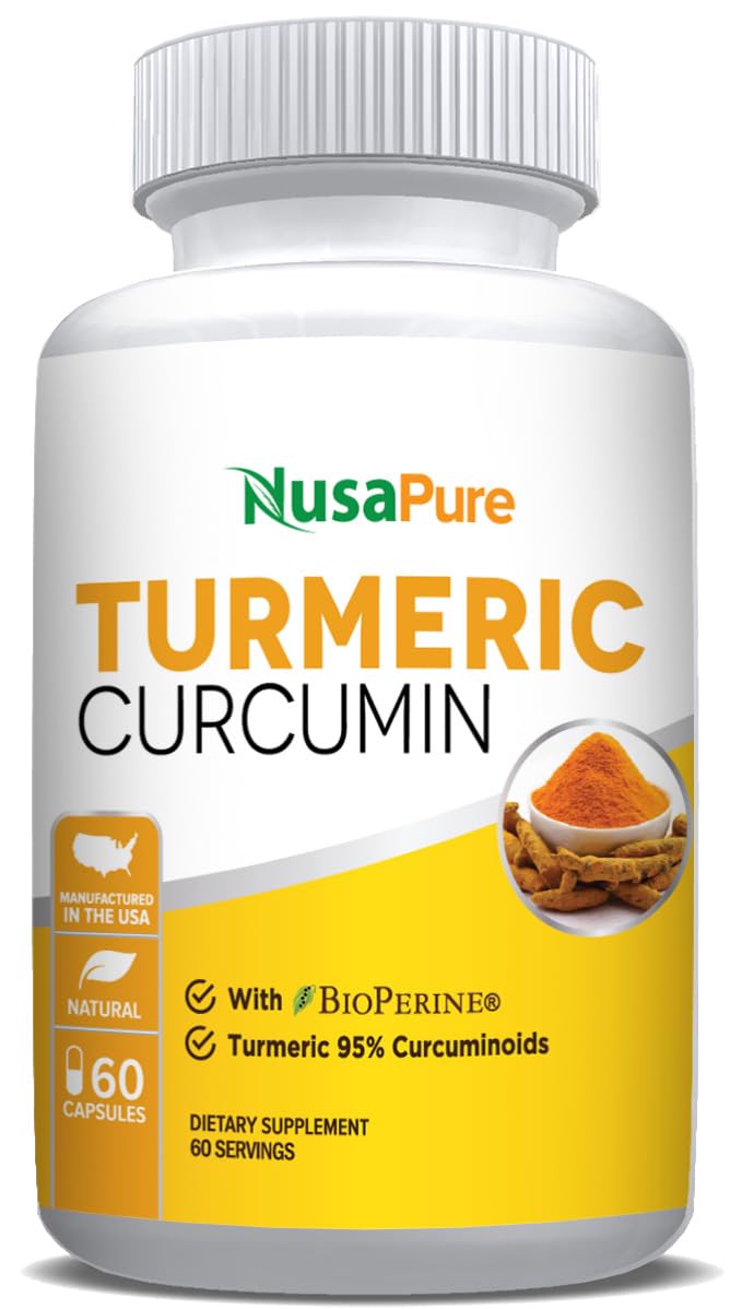 NusaPure Turmeric Curcumin 600 mg 60 Capsules Turmeric 95% Curcuminoids Dietary Supplement NusaPure buy supplements canada
