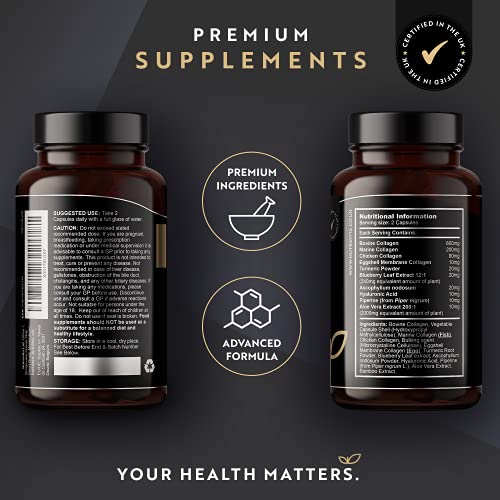 Premium Multi Collagen Protein Capsules with Type I, II, III - Includes Hydrolysed Grass Nutravita buy supplements canada