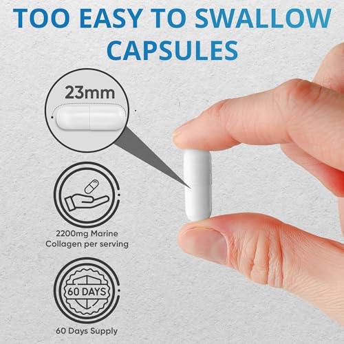 Applied vitamin Marine Collagen Capsules 2000mg-Enhance with Hyaluronic Acid, Zinc, Vitamin C & Biotin 120 Applied Vitamin buy supplements canada