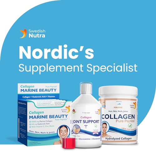 Swedish Nutra Joint Support Collagen - Pack of 500ml, 33 Day Supply | Berry Flavour | with Vitmain C & Glucosamine Swedish Nutra buy supplements canada
