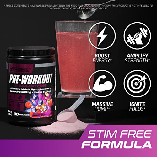 PrimeGENIX Stimulant-Free Pre Workout Powder for Men and Women - Energy Boost Drink PrimeGENIX buy supplements canada