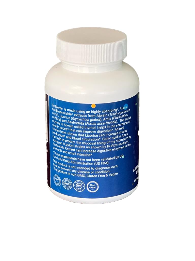 Metacure GutBiome – Liposomal Extracts of Ajwain, Licorice, Amla & Asafoetida – Advanced Digestive Support Formula – Vegan, Non‑GMO, Gluten‑Free – 60 Capsules Metacure buy supplements canada