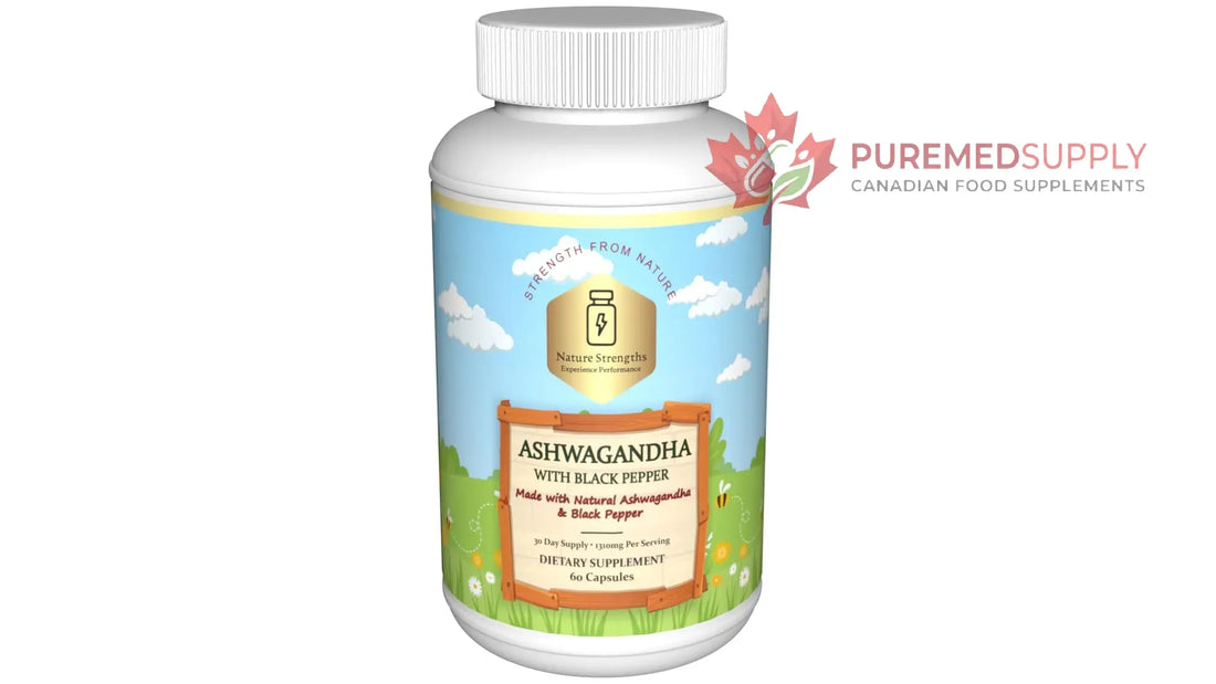 Premium Organic Ashwagandha with Black Pepper - 1300mg per Serving, 60 Capsules - Made in USA, FDA Registered Facility - Enhanced Absorption with Piperine for Optimal Performance Organic Strength buy supplements canada