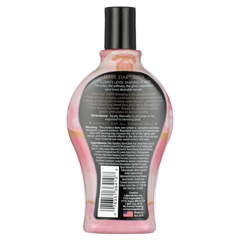 European Gold Dark Star 5000X Indoor Tanning Lotion for Tanning beds, 12 fl oz European Gold buy supplements canada