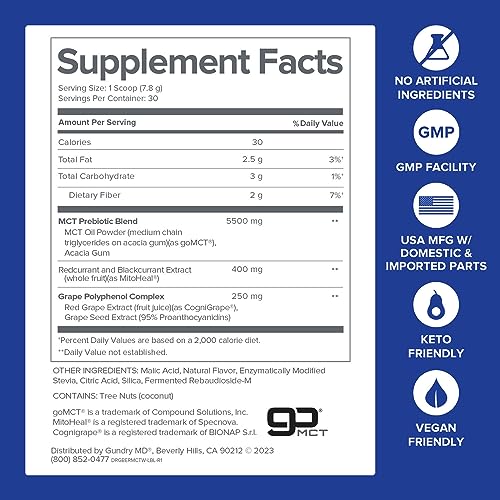 Gundry MD MCT Wellness Powder to Support Energy, Ketone Production and Brain Health Gundry MD buy supplements canada