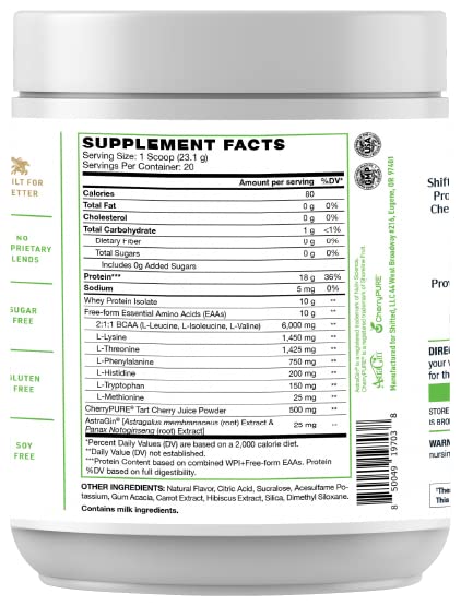 SHIFTED Whey Protein Isolate Protein Powder Post Workout Recovery Drink Mix SHIFTED buy supplements canada