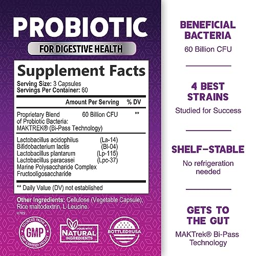 Probiotics, 60 Billion CFU per Serving, Probiotic with Prebiotics for Digestive & Immune Health Nature's Nutrition buy supplements canada