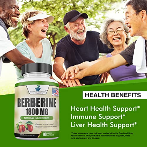 Berberine 1800mg Per Serving, Berberine Supplement, Berberine HCL, Berberine Pills American Standard Supplements buy supplements canada