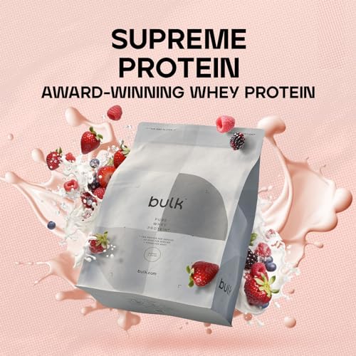 Bulk Pure Whey Protein Powder Shake, Berries and Cream, 1 kg, Packaging May Vary Bulk buy supplements canada