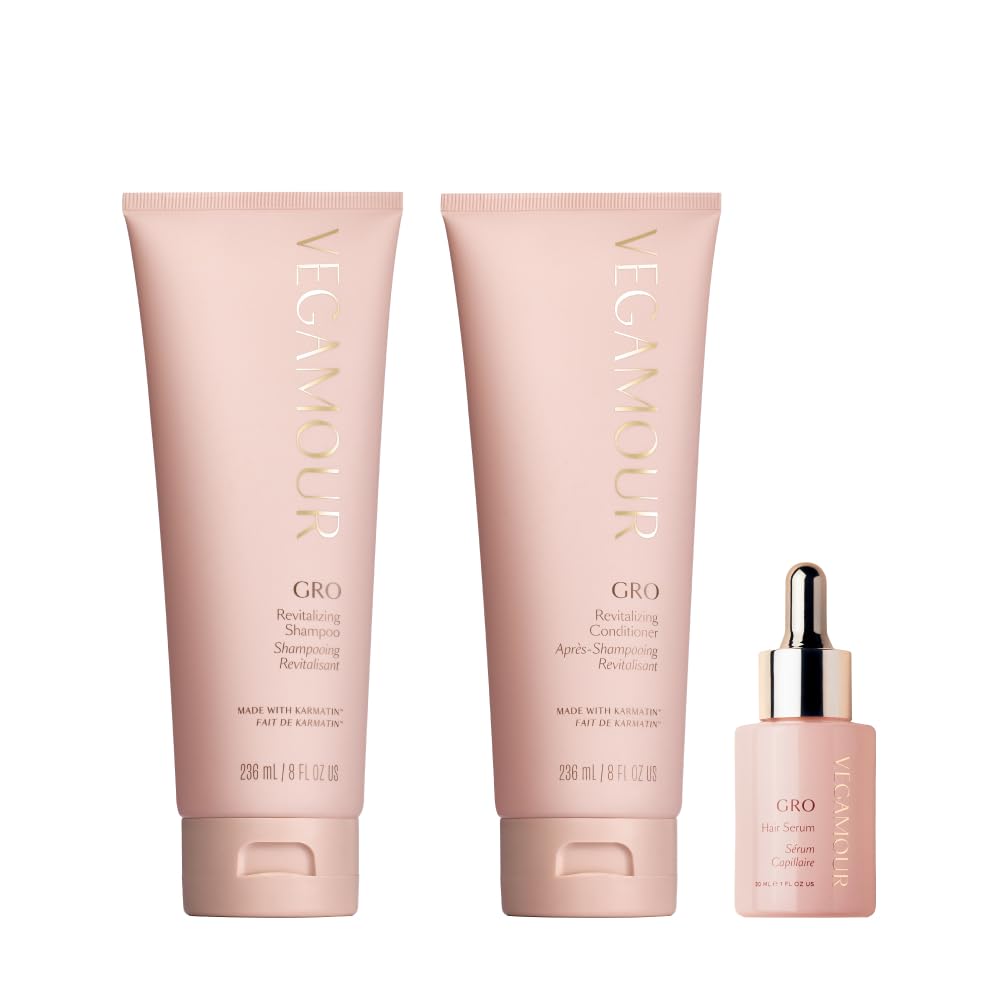 Vegamour GRO Essentials Kit Includes GRO Revitalizing Shampoo & Conditioner and GRO Hair Serum for Thinning Hair VEGAMOUR buy supplements canada