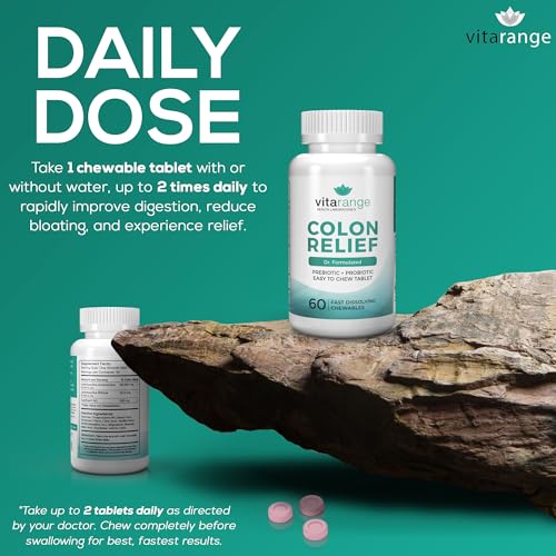 Colon Relief by VitaRange- Fast Constipation and Bloating Relief with Sunfiber Prebiotic Vita Range buy supplements canada