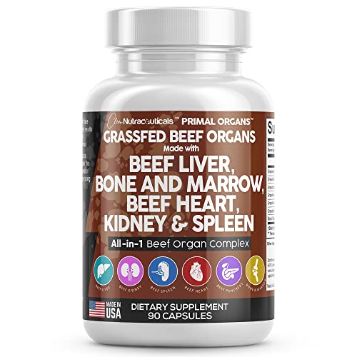 Grass Fed Beef Liver Capsules 3000mg - Premium Quality Beef Organs Clean Nutraceuticals buy supplements canada