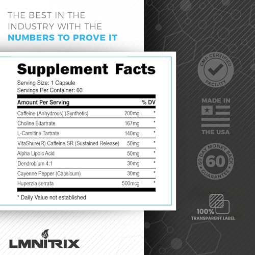 LMNITRIX Burnz ✮ Thermogenic Pills for Men & Women ✮ Energy Supplement ✮ 60 Capsules LMNITRIX buy supplements canada