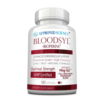 Approved Science Bloodsyl - Supports Blood Flow - Hawthorn Berry, Magnesium, BioPerine - Vegan - 180 Capsules - Pack of 1 Approved Science buy supplements canada