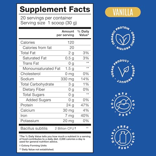 BIRDMAN Falcon Organic Vegan Protein Powder Vanilla, 24g Protein, Sugar Free, Probiotics BIRDMAN buy supplements canada