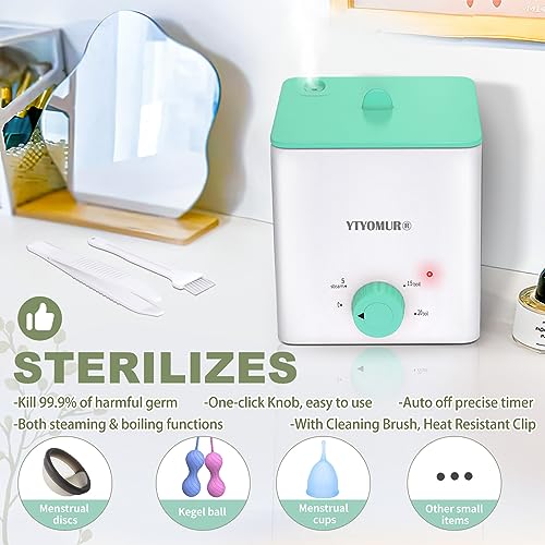 YTYOMUR Menstrual Cup Steamer Sterilizer with 2 Reusable Period Cups, Menstrual Cups Cleaner YTYOMUR buy supplements canada