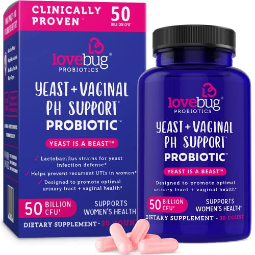 Lovebug Yeast + Vaginal pH Support | Clinically Studied Ingredients for Yeast & UTIs lovebug PROBIOTICS buy supplements canada