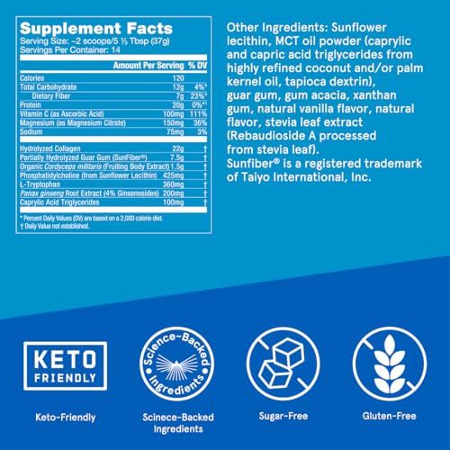Bulletproof Vanilla Bean Energy Collagen Protein Powder, 18.3 Ounces, Caffeine-Free Fuel Bulletproof buy supplements canada