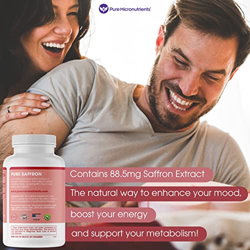 Saffron Supplements - 100% Pure Saffron Extract Capsules - Boost Energy & Mood Pure Micronutrients buy supplements canada