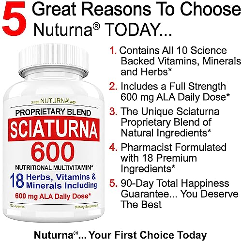 Sciatica Supplement with 600 mg Alpha Lipoic Acid - Sciatic Nerve Support Nuturna buy supplements canada