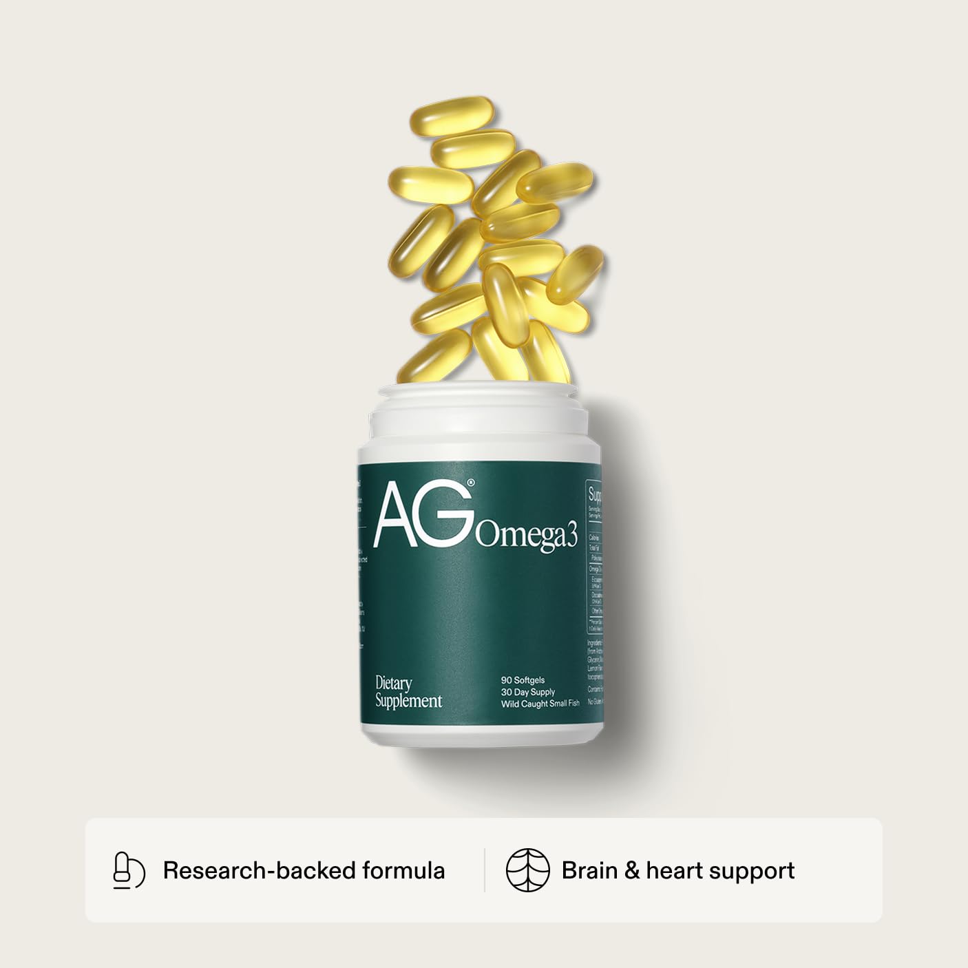 AG1 Omega 3 Fish Oil Softgels – 2000mg EPA & DHA from Wild-Caught Fish, Supports Heart, Brain & Joint Health | 90 Capsules | Athletic Greens Supplement AG1 buy supplements canada