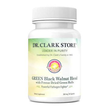 Dr Clark Green Black Walnut Blend - Freeze Dried Hull Dietary Supplement, Extra Strength Formula from All Natural Walnuts, Supports Healthy Intestinal Environment, 360mg, 50 Gelatin Capsules Dr Clark Store buy supplements canada