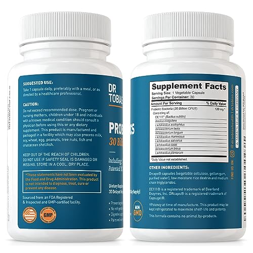Dr. Tobias Probiotics 30 Billion, 10 Strains, 30 Billion CFU's, Targeted Release Probiotics Dr. Tobias buy supplements canada