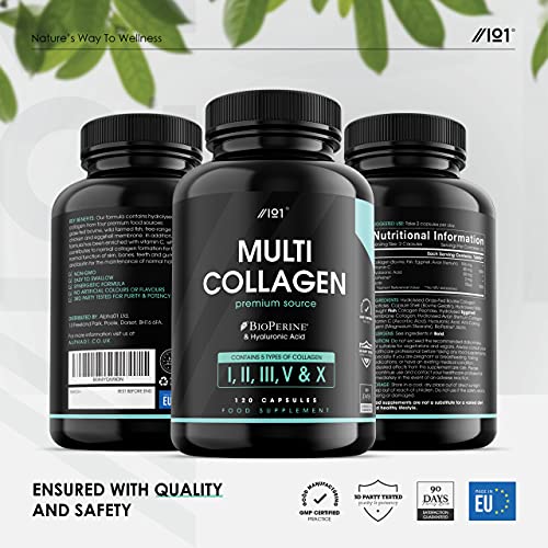 Multi Collagen Protein Capsules - Types I, II, III, V & X - Wild Caught Marine, Grass Fed Bovine, Eggshell & Free-Range Chicken Collagen Powder Revive Naturals buy supplements canada