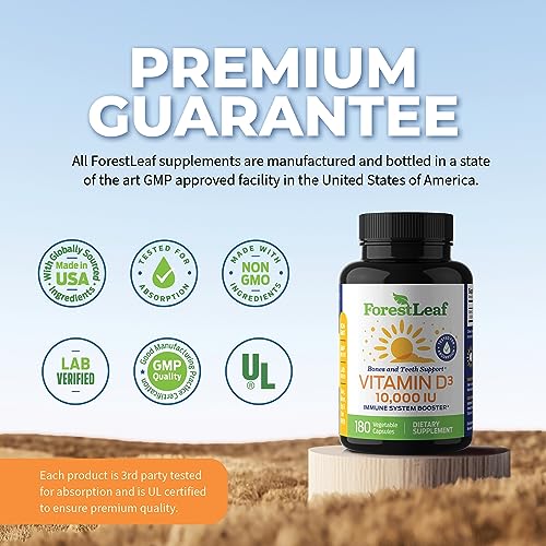 ForestLeaf - Vitamin D3 IU Weekly Supplement (Unflavored -10000-180 Count) ForestLeaf buy supplements canada