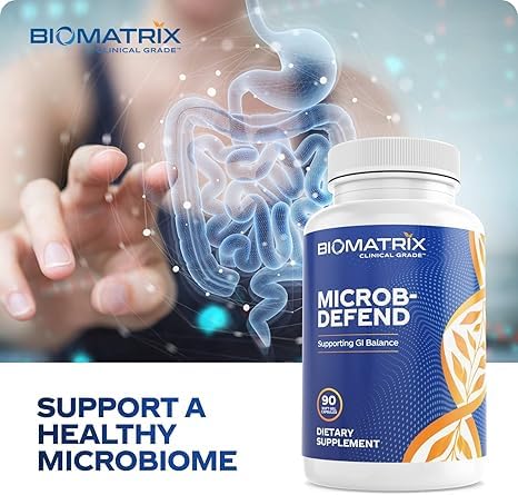BioMatrix Biofilm Disruptor, GI Repair Digestive Supplement for Men and Women, Oil of Thyme, Oregano & Clove, Gut Microbiome & Intestinal Health Support | Microb-Defend (90 Softgels) BioMatrix buy supplements canada