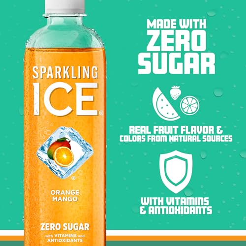 Sparkling Ice, Orange Mango Sparkling Water, Zero Sugar Flavored Water, with Vitamins Sparkling ICE buy supplements canada
