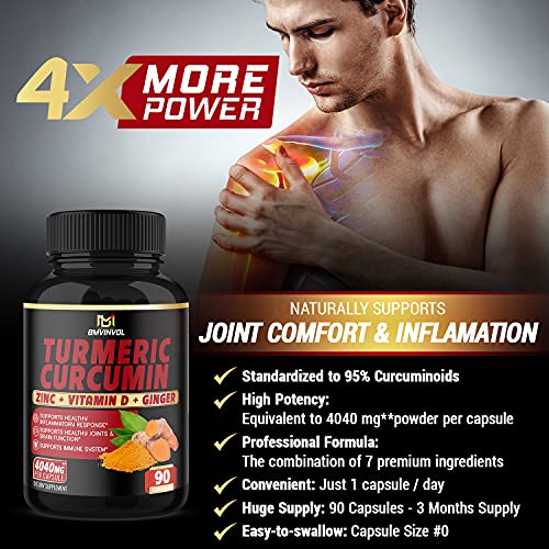BMVINVOL Turmeric Curcumin Supplement 4040 mg - 95% Curcuminoids with Ginger BMVINVOL buy supplements canada