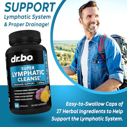 Lymphatic Support Herbal Supplement with Echinacea & Ginger - For Lymph Drainage & Detox DR. BO buy supplements canada