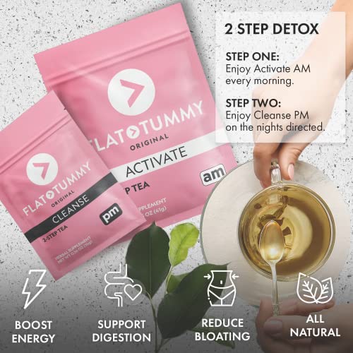 Flat Tummy Tea 2-Step Detox Tea – 2 Week Program – to Boost Energy, Speed Metabolism Flat Tummy Tea buy supplements canada