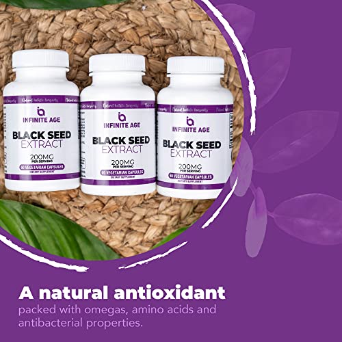 INFINITE AGE Dry Organic Black Seed Oil Extract Capsules - Nigella Sativa Seed Extract INFINITE AGE buy supplements canada