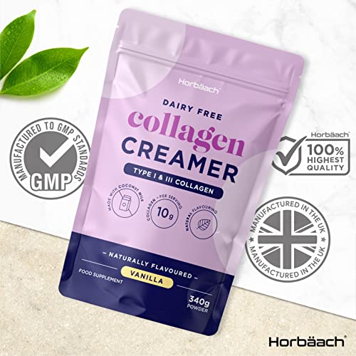 Collagen Creamer for Coffee | Vanilla Flavour | Type 1 & 3 Collagen Peptides Horbäach buy supplements canada