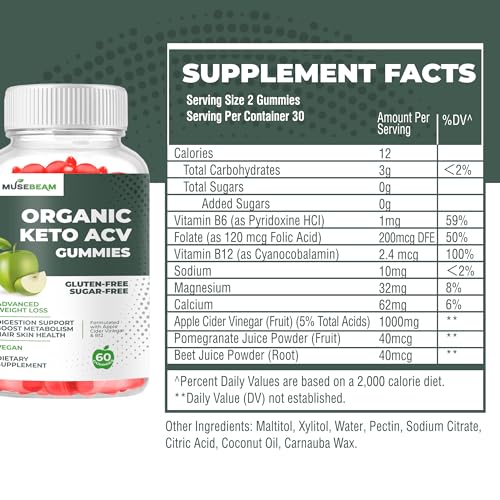 Organic Keto ACV Gummies Advanced Weight Loss - Gluten & Sugar Free Belly Fat Burner MuseBeam buy supplements canada